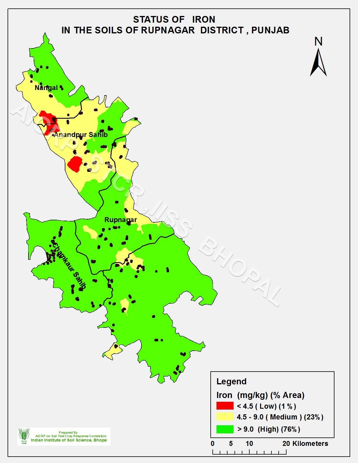 Ropar Map Indian Institute of Soil Science, Bhopal